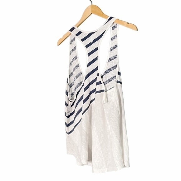 NWT Free People Keep Rolling Racerback Tank Navy Sage Combo Size Medium NEW - Picture 8 of 16